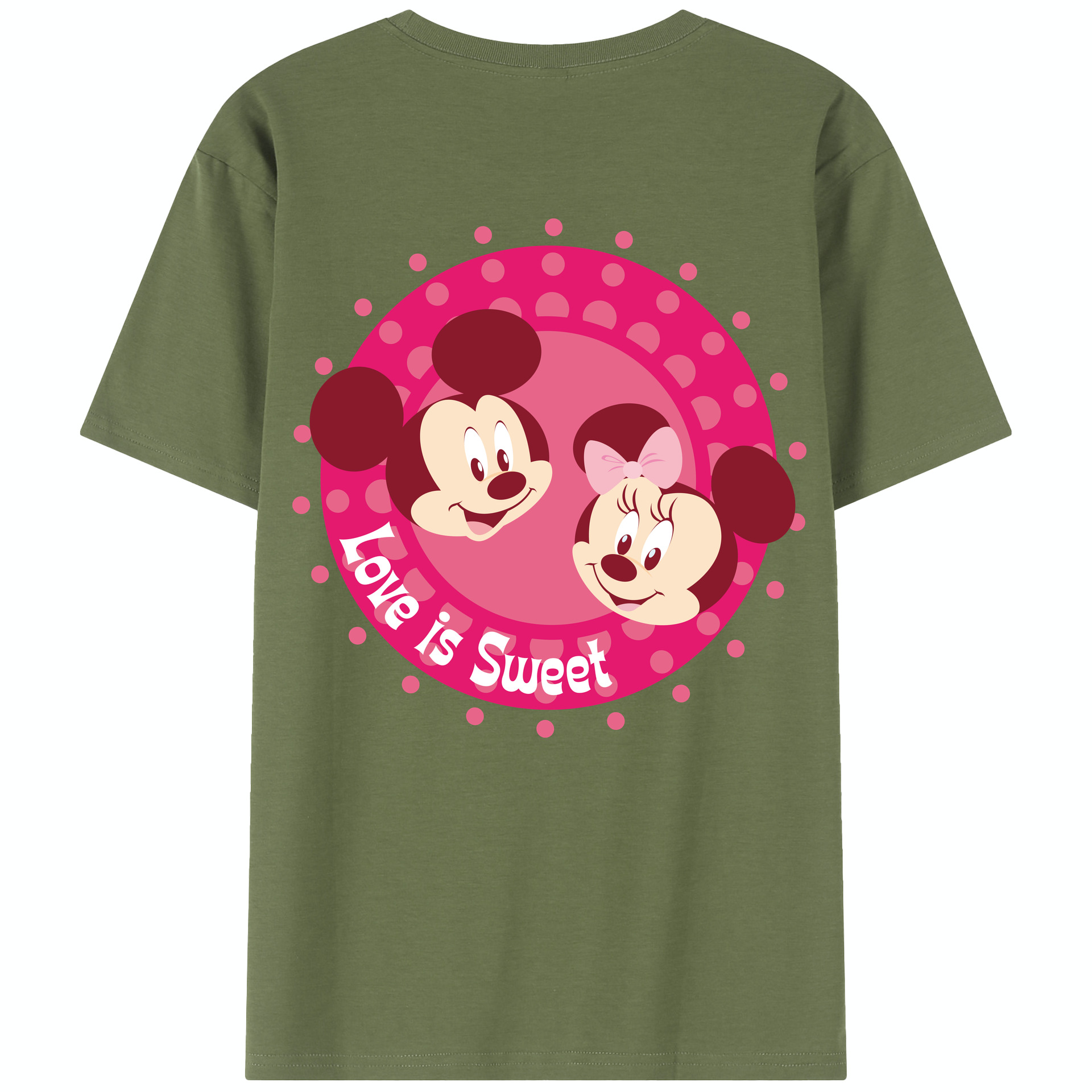 （画像用） ミッキーマウス Mickey Mouse 綿100％半袖Tシャツ（背面プリント）